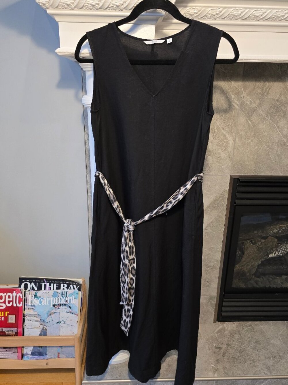UNIQLO Linen blend A-Line sleeveless dress 426339 size small